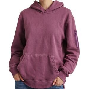 Burton Mine 77 Hoodie Oversized Jacket Zip Pocket Sleeve 100% Cotton Purple S